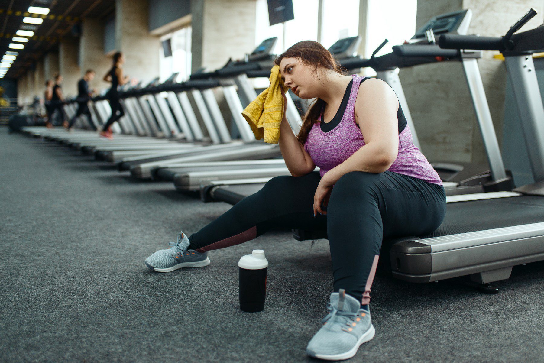 Woman afraid of exercising